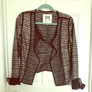 Milly Metallic tweed blazer